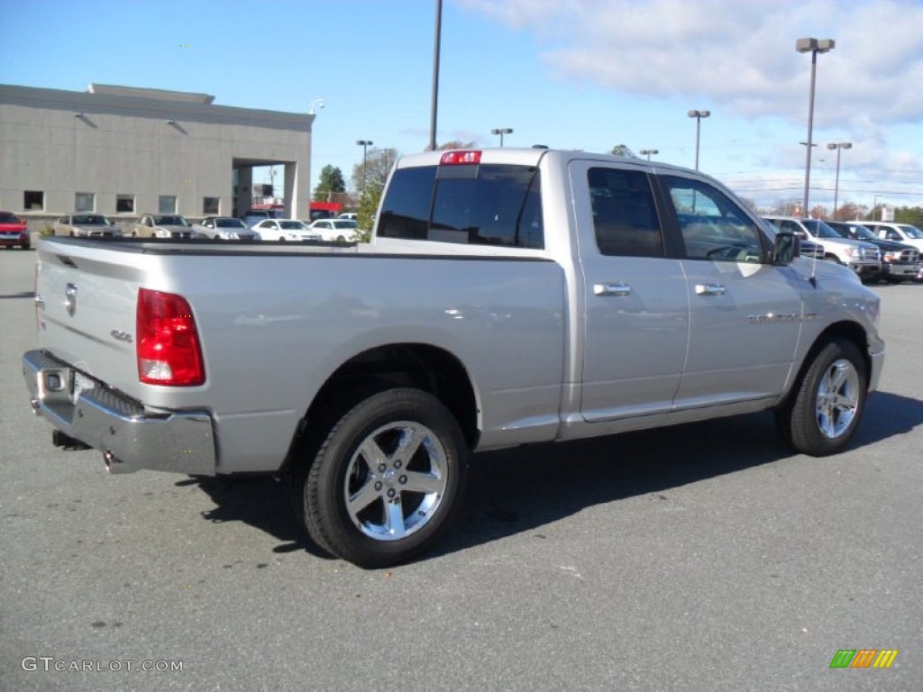 2012 Ram 1500 Big Horn Quad Cab 4x4 - Bright Silver Metallic / Dark Slate Gray/Medium Graystone photo #4