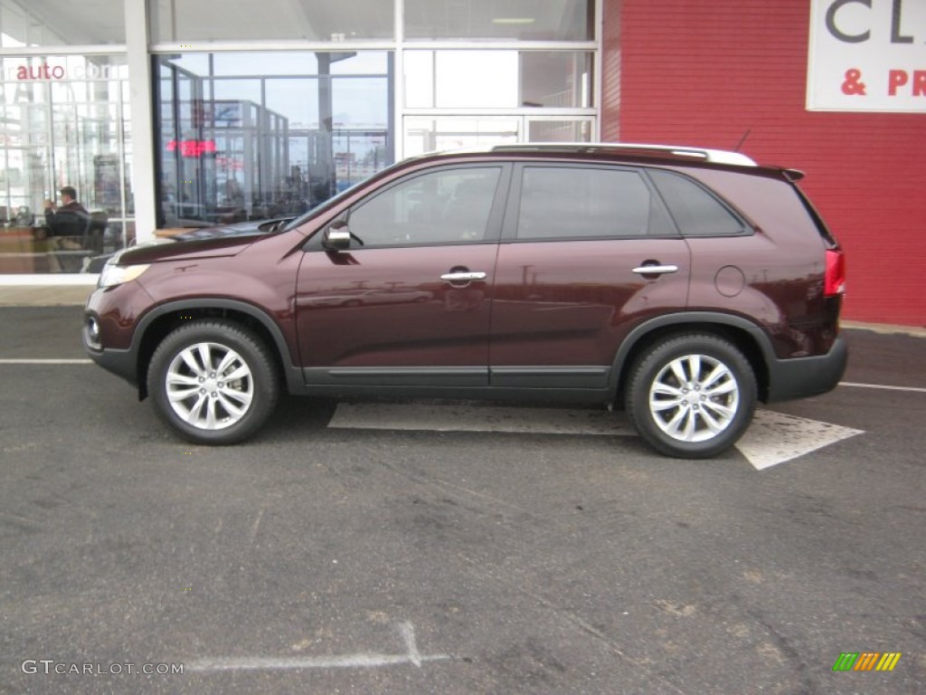 2011 Sorento EX - Dark Cherry / Gray photo #2