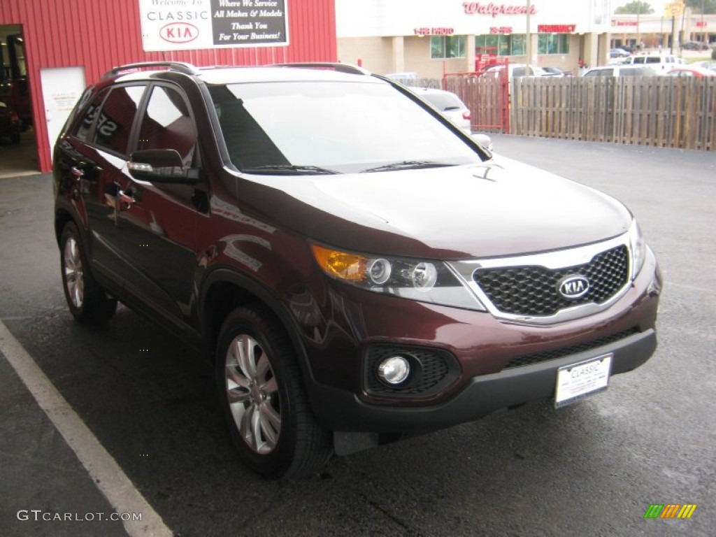 2011 Sorento EX - Dark Cherry / Gray photo #7