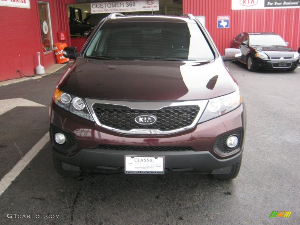 2011 Sorento EX - Dark Cherry / Gray photo #8