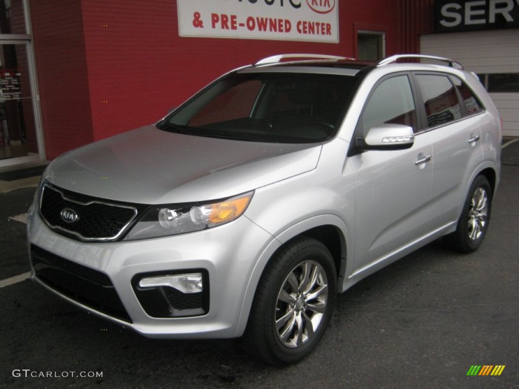 2012 Sorento EX V6 - Bright Silver / Black photo #1