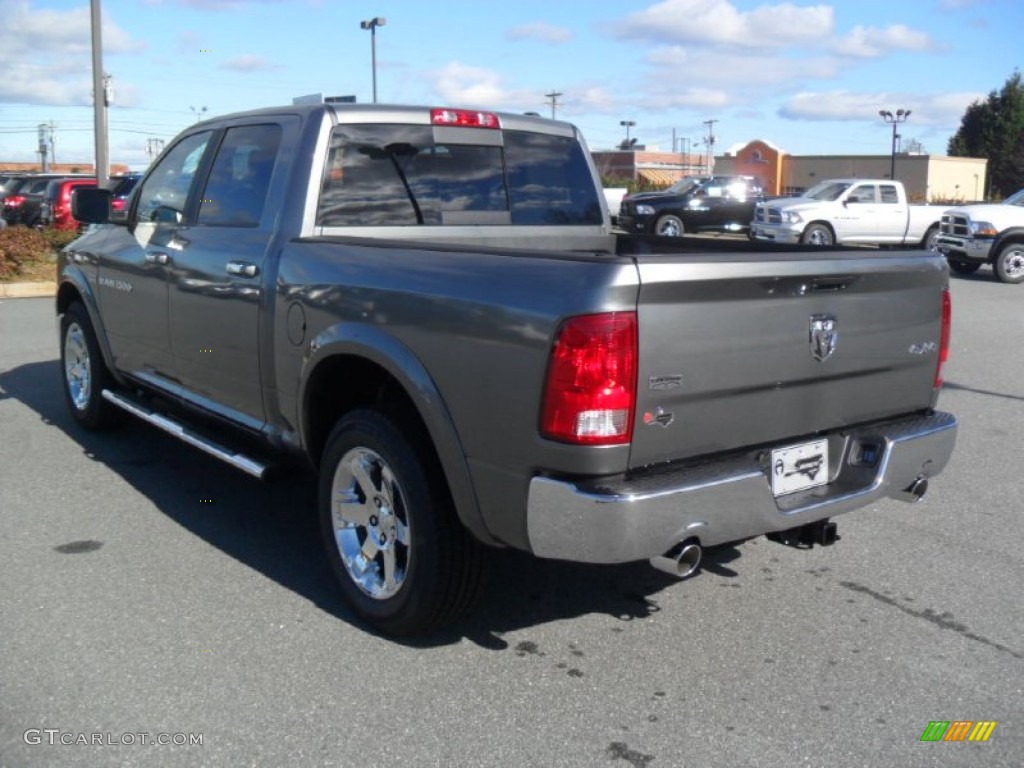 2012 Ram 1500 Laramie Crew Cab 4x4 - Mineral Gray Metallic / Dark Slate Gray photo #2