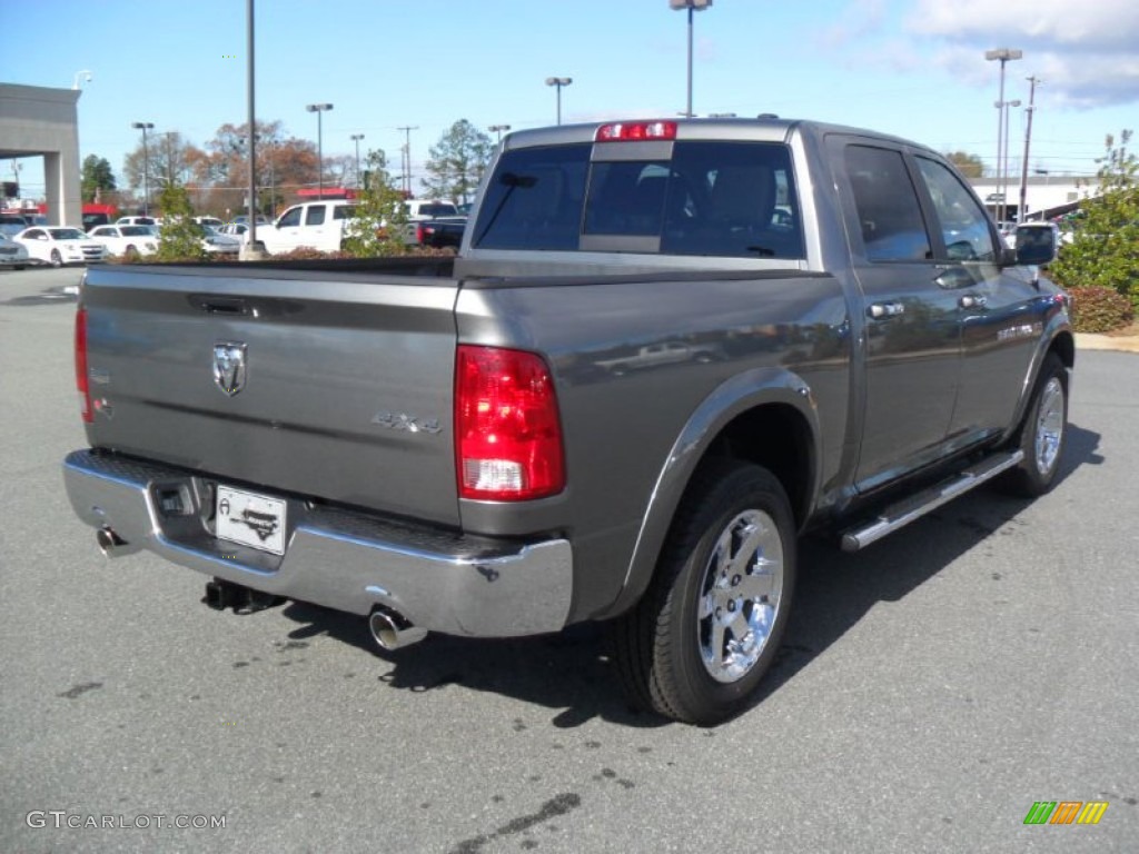 2012 Ram 1500 Laramie Crew Cab 4x4 - Mineral Gray Metallic / Dark Slate Gray photo #3