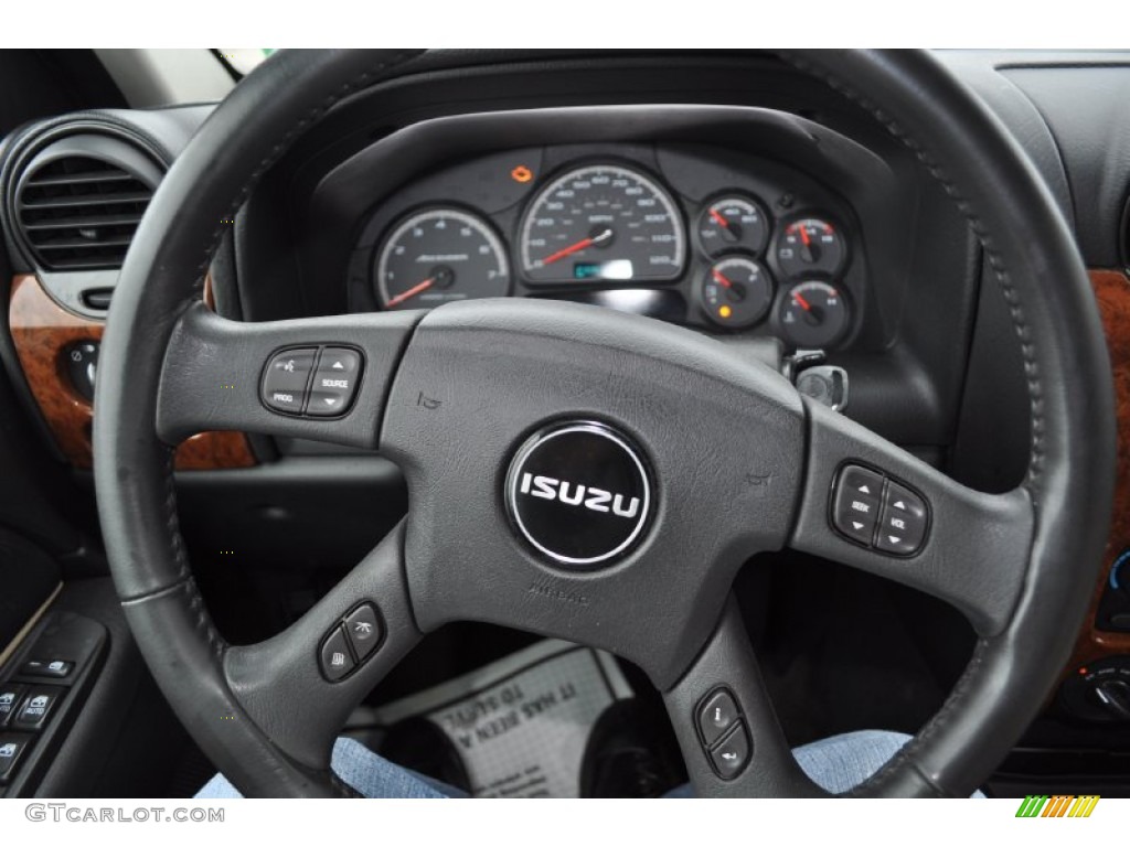 2005 Isuzu Ascender S 4x4 Dark Gray/Light Gray Steering Wheel Photo #56904868