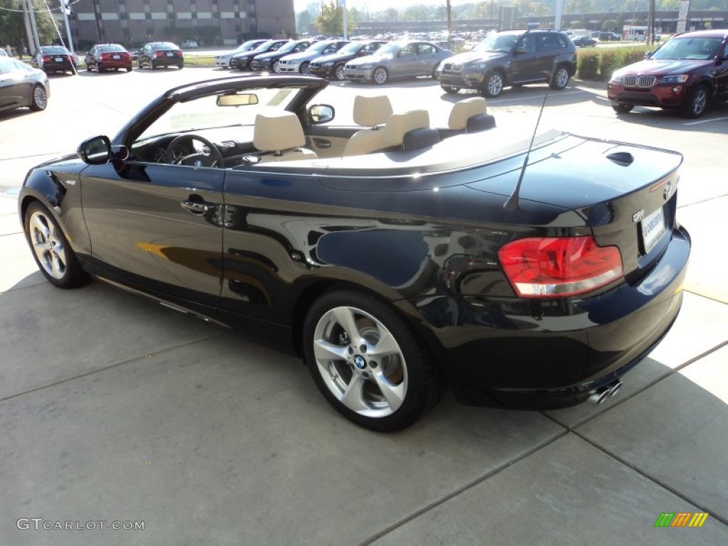 2012 1 Series 128i Convertible - Jet Black / Taupe photo #4
