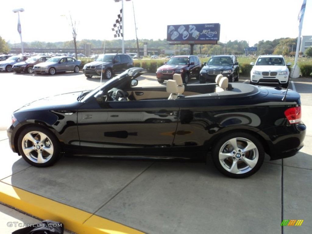 2012 1 Series 128i Convertible - Jet Black / Taupe photo #5