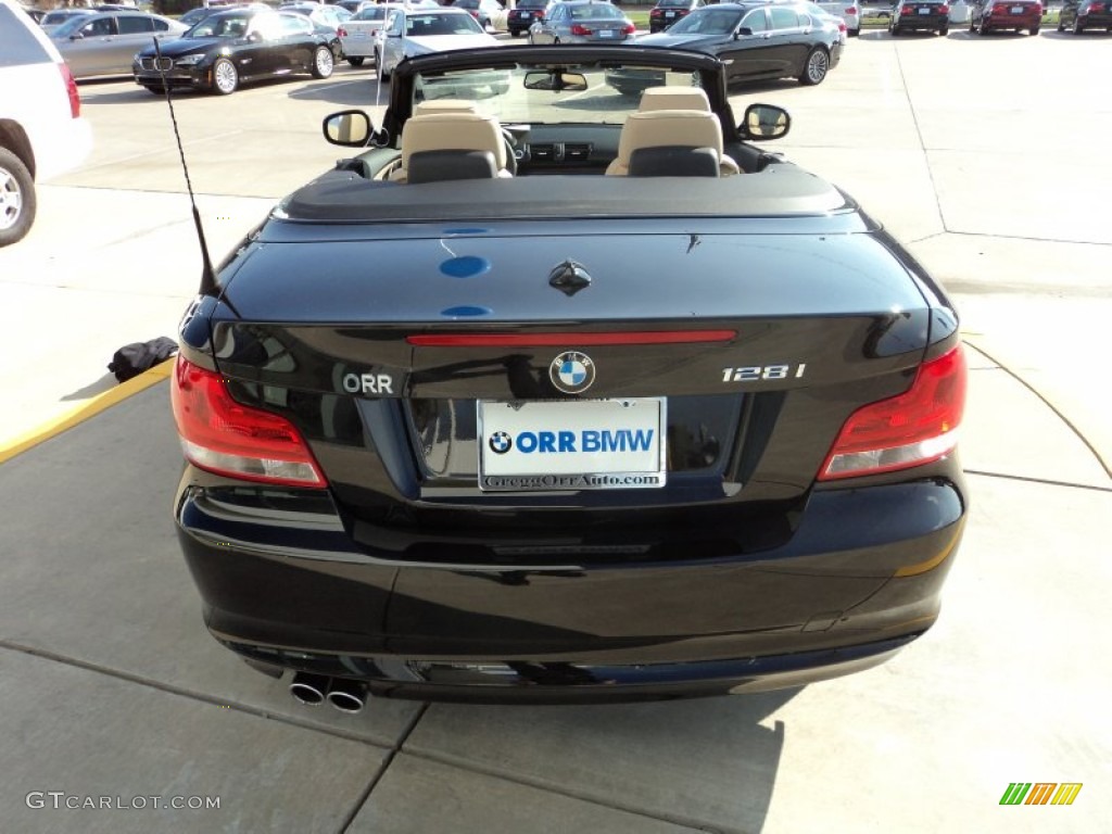 2012 1 Series 128i Convertible - Jet Black / Taupe photo #8