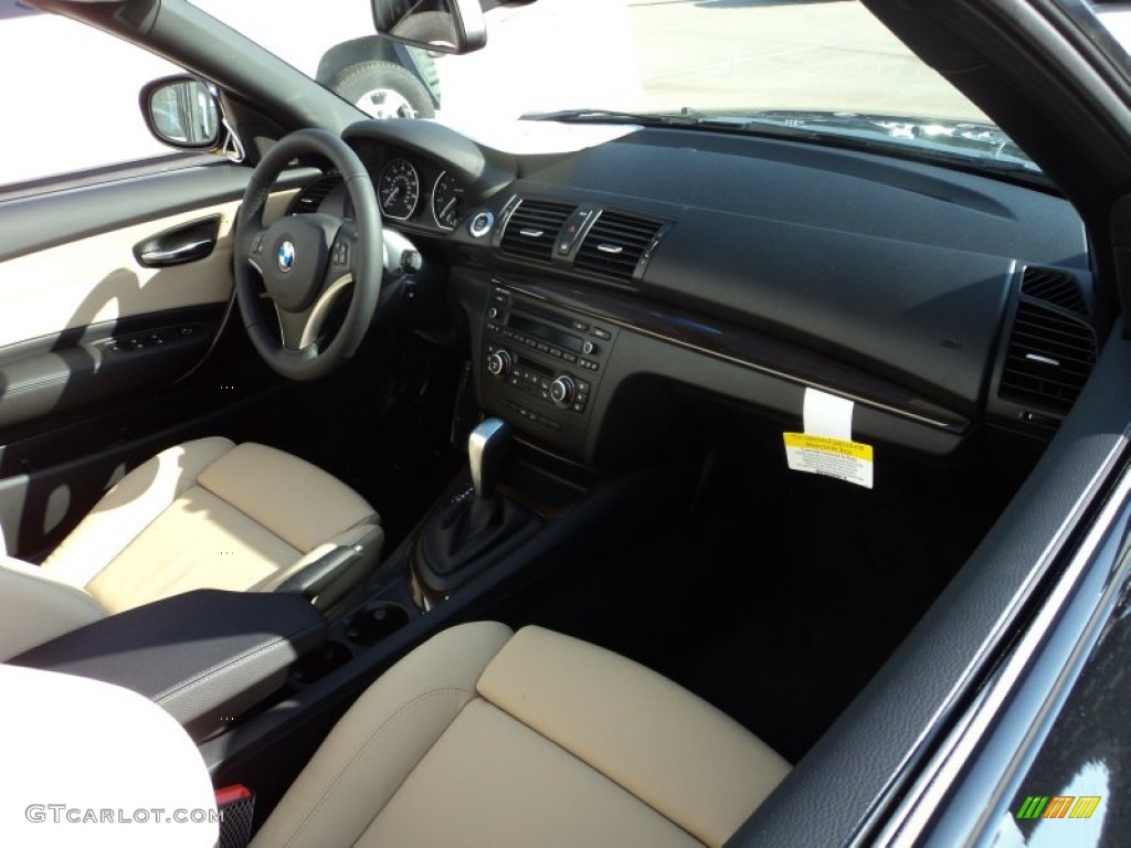 2012 1 Series 128i Convertible - Jet Black / Taupe photo #12