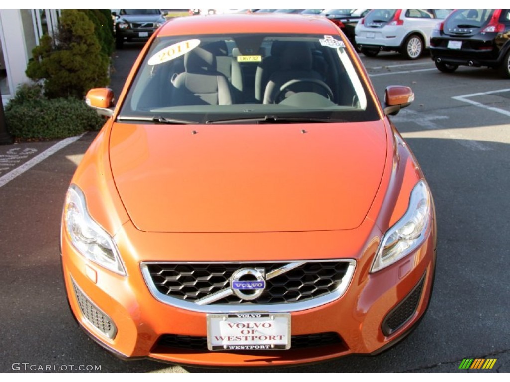 2011 C30 T5 - Orange Flame Metallic / Off Black T-Tec photo #2