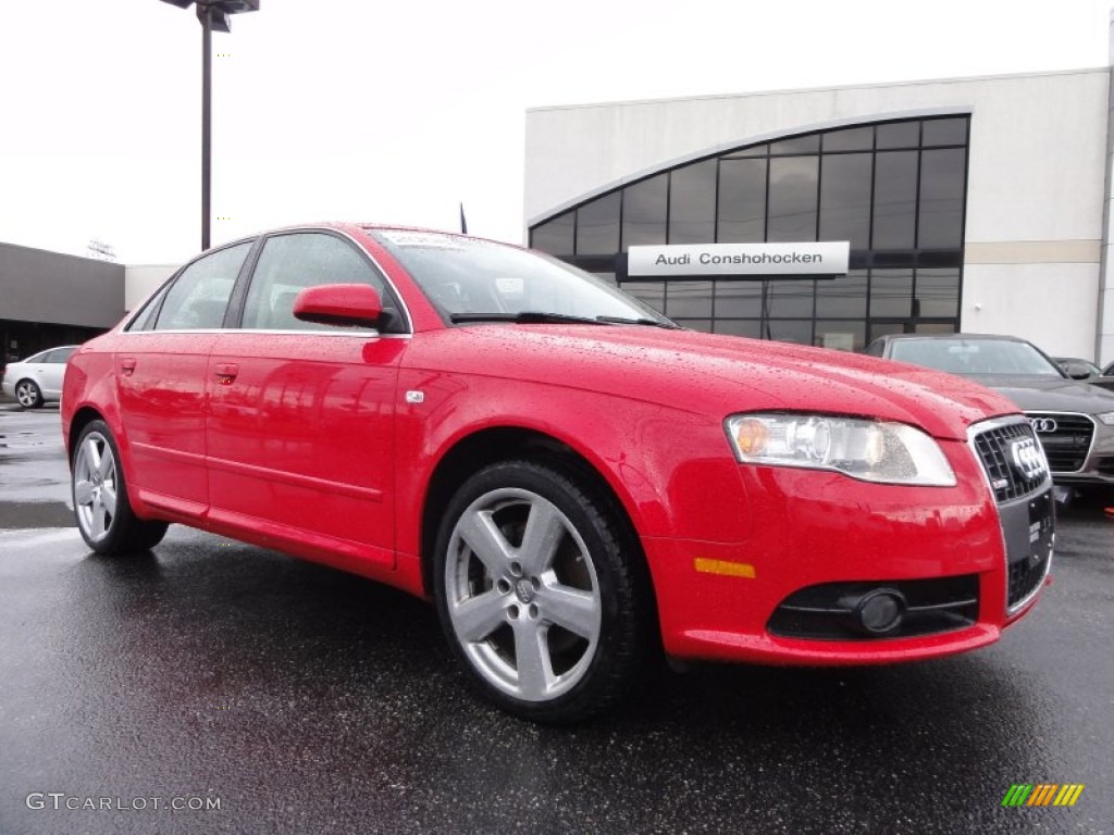 2008 A4 3.2 Quattro S-Line Sedan - Brilliant Red / Beige photo #5