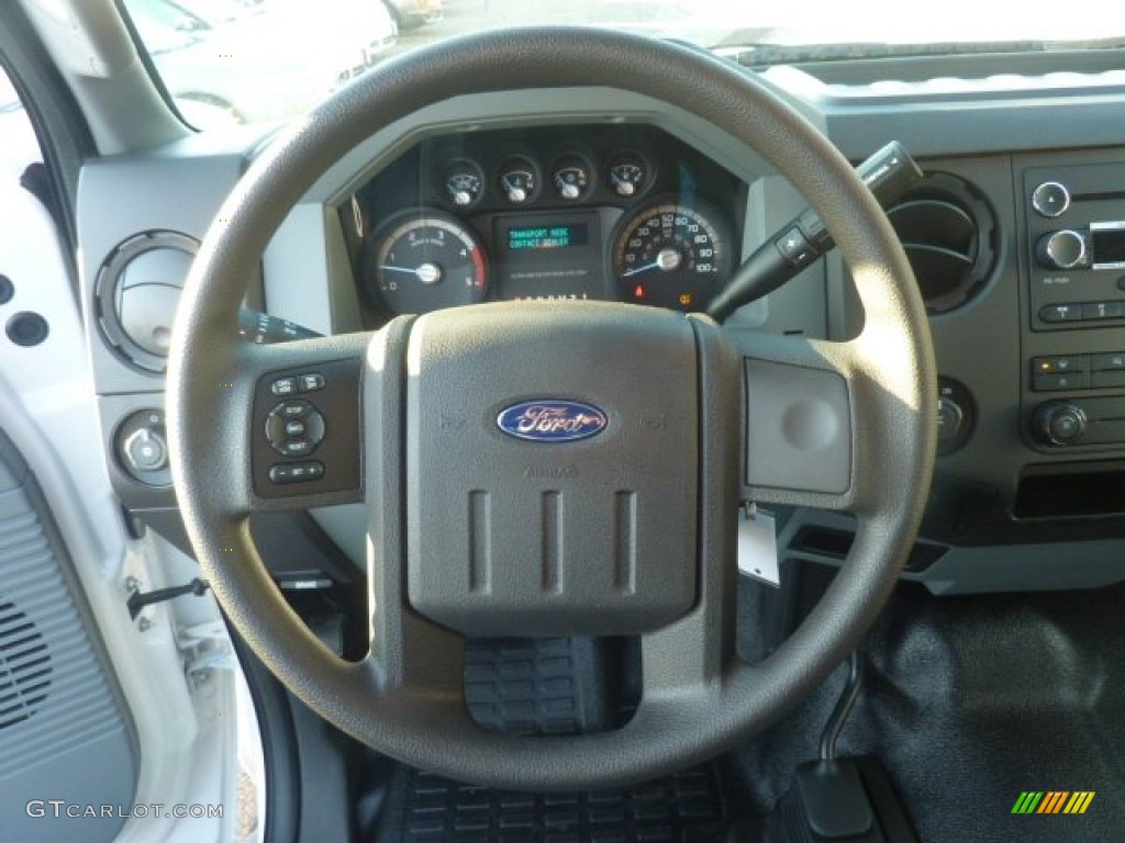2012 Ford F350 Super Duty XL Crew Cab 4x4 Steel Steering Wheel Photo #56908858