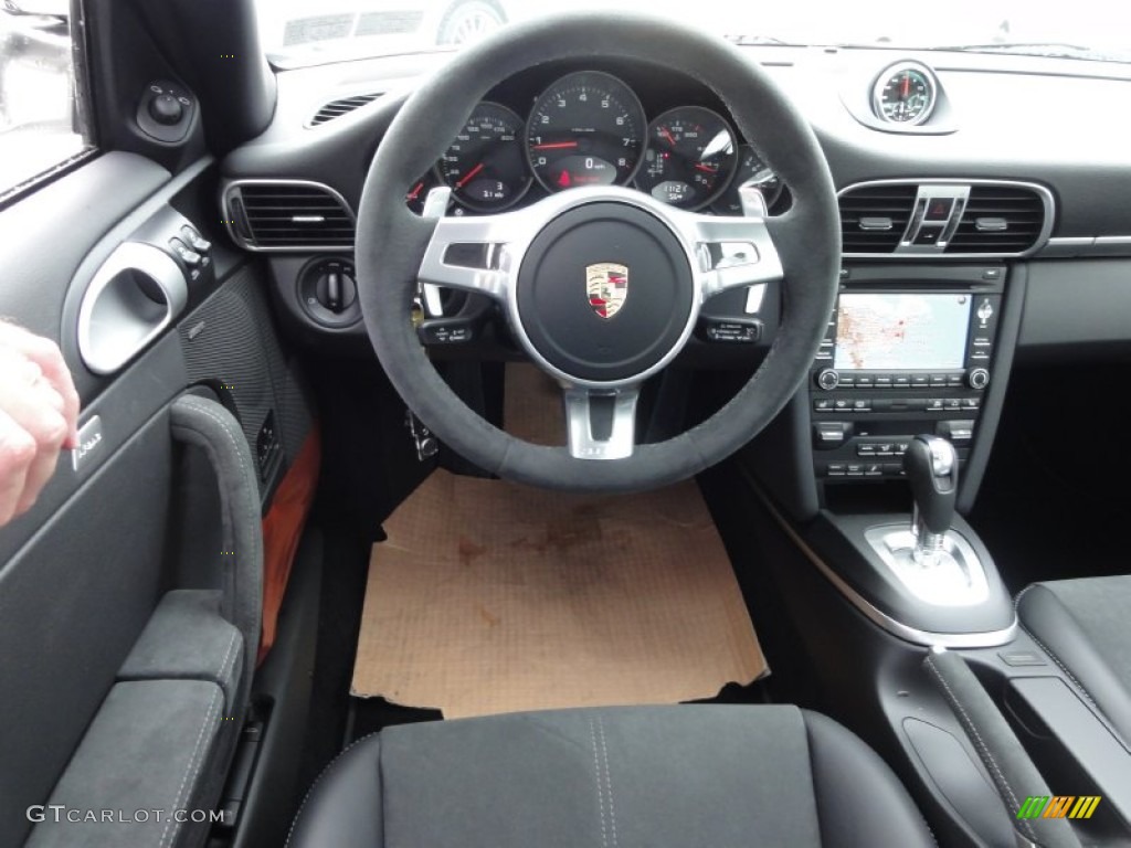 2012 Porsche 911 Carrera 4 GTS Coupe Black Steering Wheel Photo #56909239