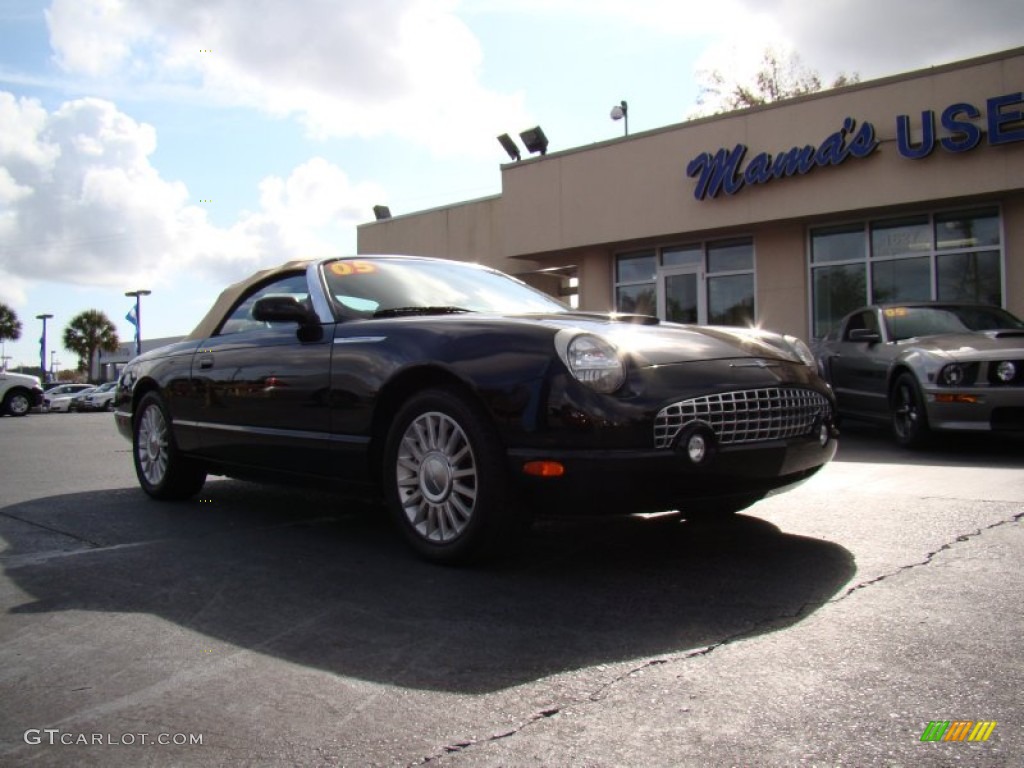 2005 Thunderbird Deluxe Roadster - Evening Black / Black Ink/Light Sand photo #2