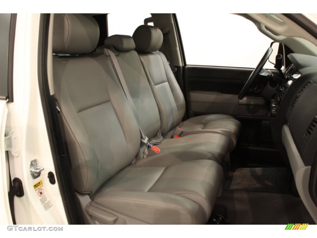 2010 Tundra Double Cab 4x4 - Super White / Graphite Gray photo #16