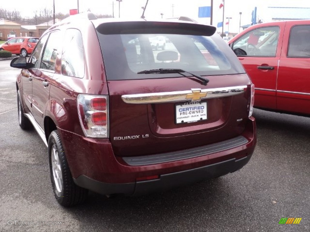 2008 Equinox LS AWD - Deep Ruby Red Metallic / Light Gray photo #14