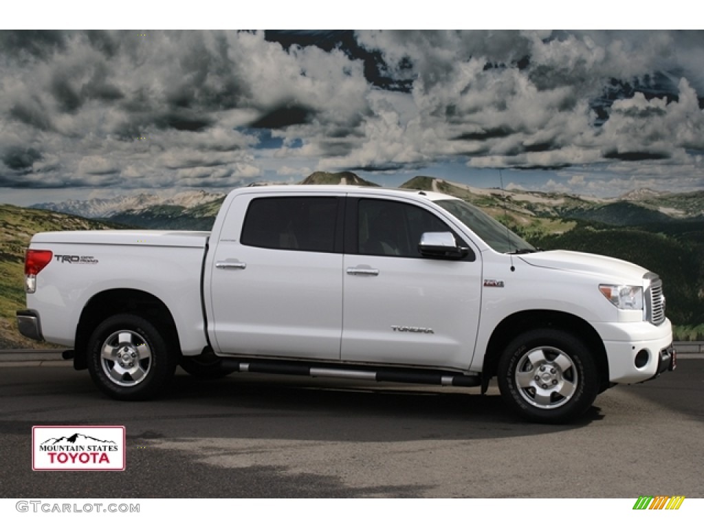 2010 Tundra Limited CrewMax 4x4 - Super White / Sand Beige photo #1