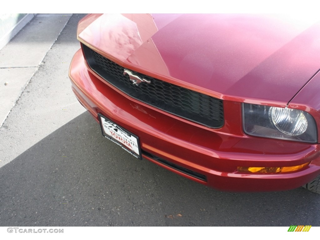 2005 Mustang V6 Deluxe Coupe - Redfire Metallic / Light Graphite photo #17