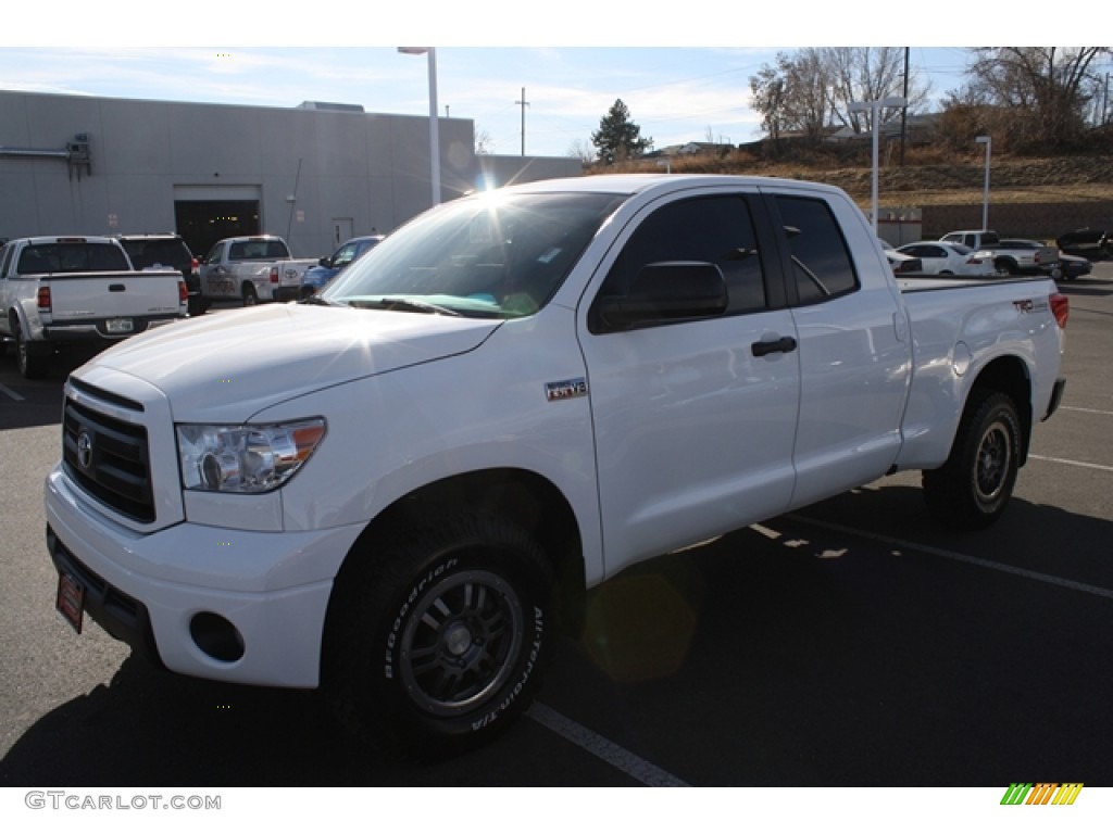 2010 Tundra TRD Rock Warrior Double Cab 4x4 - Super White / Black photo #2