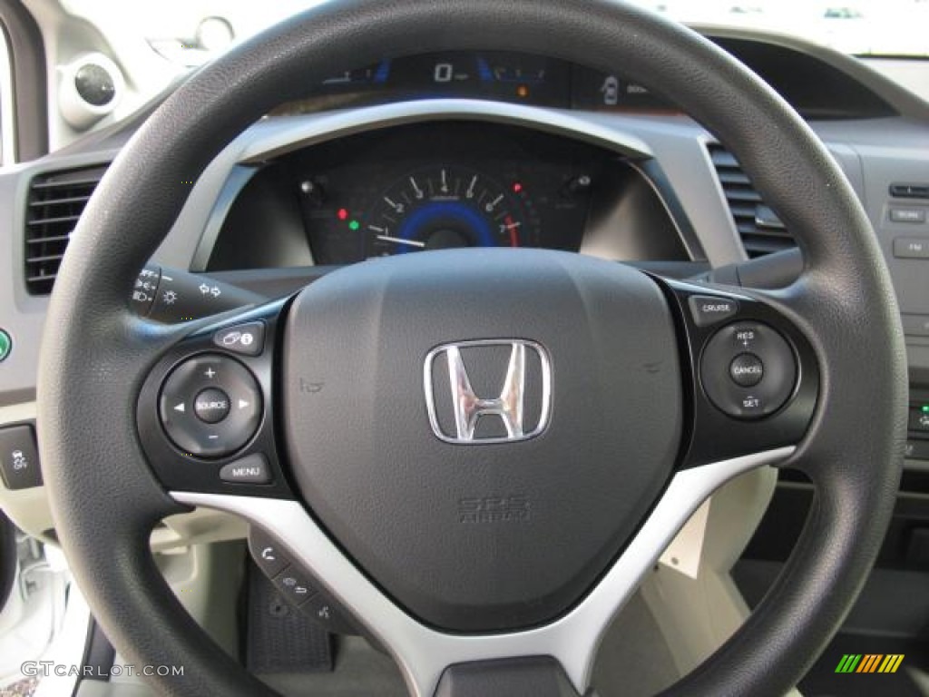 2012 Honda Civic EX Sedan Gray Steering Wheel Photo #56913640