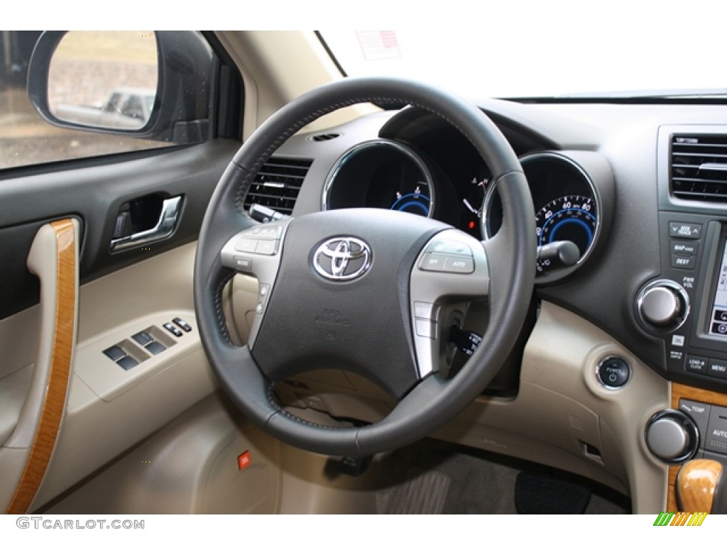 2010 Highlander Hybrid Limited 4WD - Cypress Green Pearl / Sand Beige photo #15