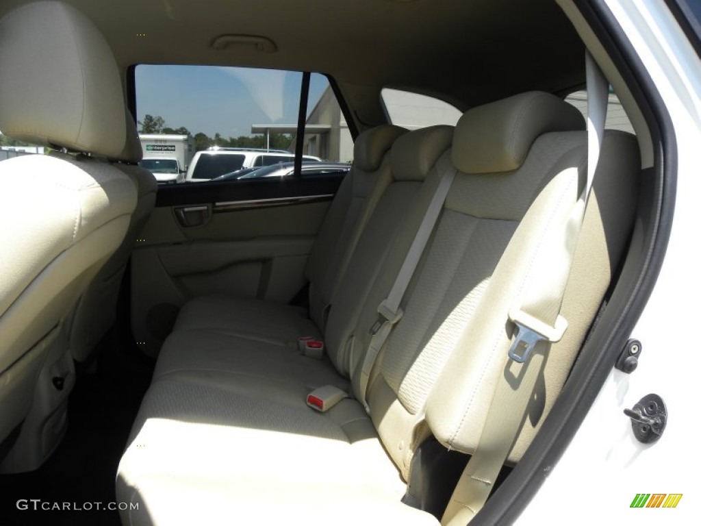 2008 Santa Fe GLS - Powder White Pearl / Beige photo #6