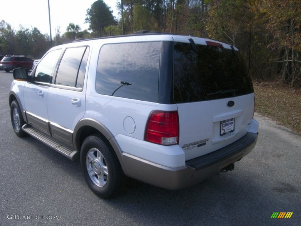 2003 Expedition Eddie Bauer 4x4 - Oxford White / Medium Parchment photo #7