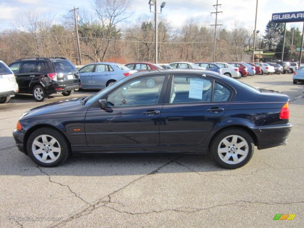 2001 3 Series 325i Sedan - Orient Blue Metallic / Grey photo #4