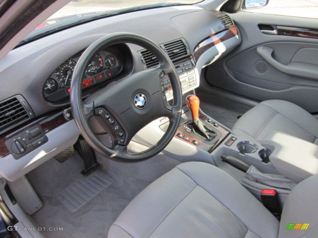 2001 3 Series 325i Sedan - Orient Blue Metallic / Grey photo #11