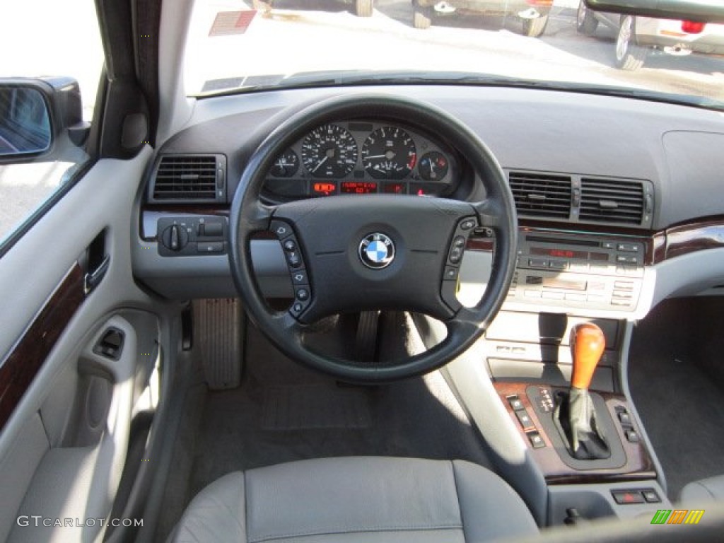 2001 3 Series 325i Sedan - Orient Blue Metallic / Grey photo #15