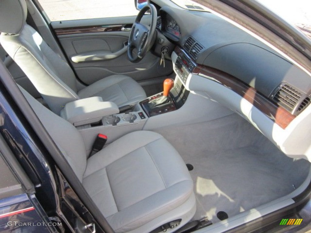 2001 3 Series 325i Sedan - Orient Blue Metallic / Grey photo #18