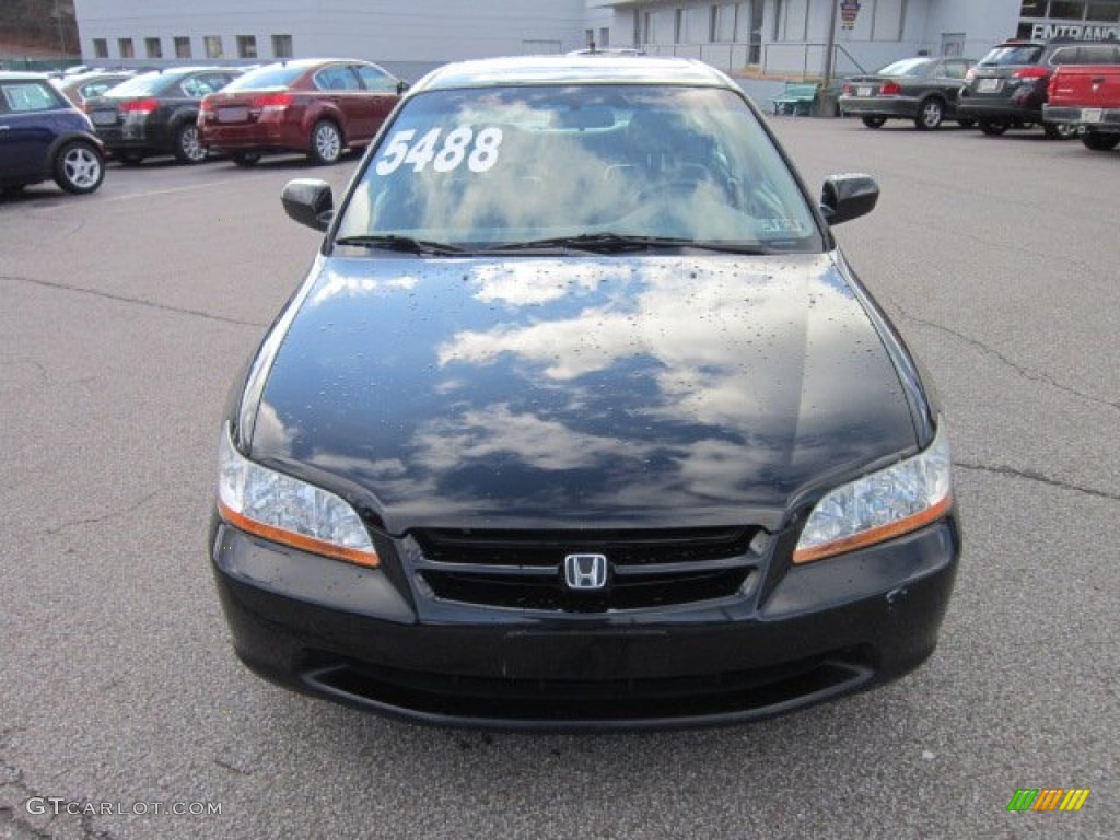 1999 Accord EX Sedan - Flamenco Black Pearl / Gray photo #2