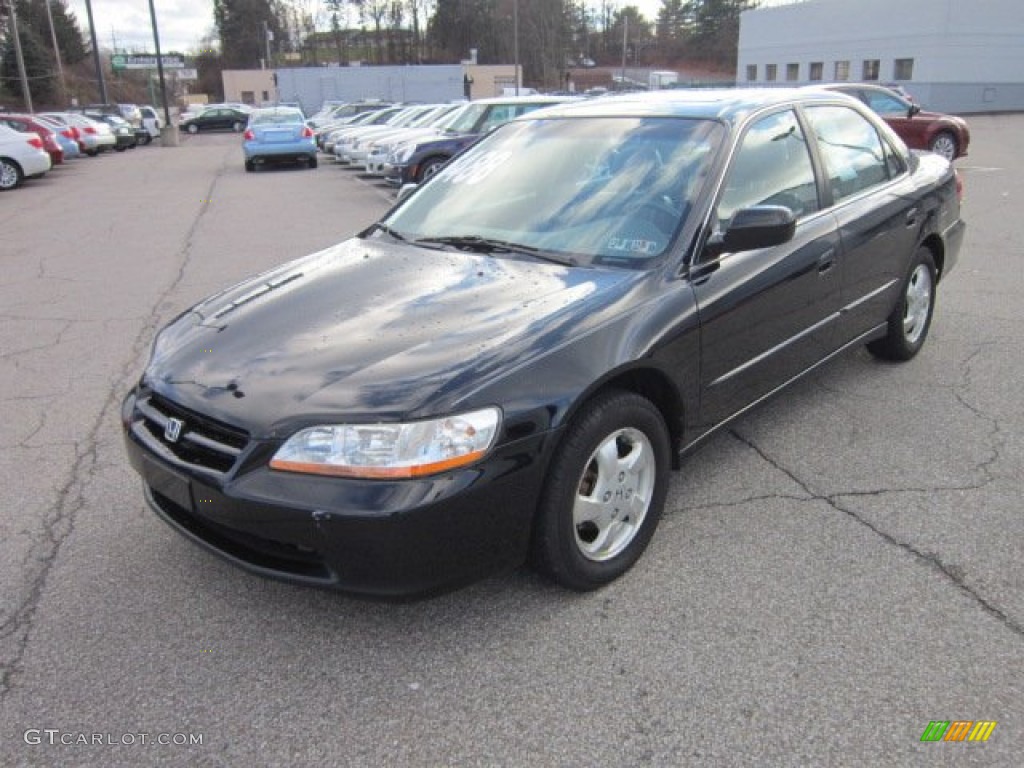 1999 Accord EX Sedan - Flamenco Black Pearl / Gray photo #3