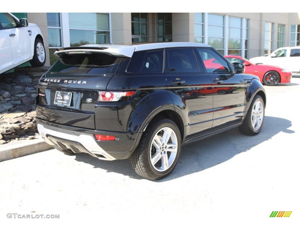 2012 Range Rover Evoque Dynamic - Sumatra Black Metallic / Dynamic Ebony/Cirrus photo #3