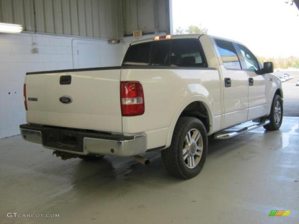 2005 F150 Lariat SuperCrew - Oxford White / Tan photo #2