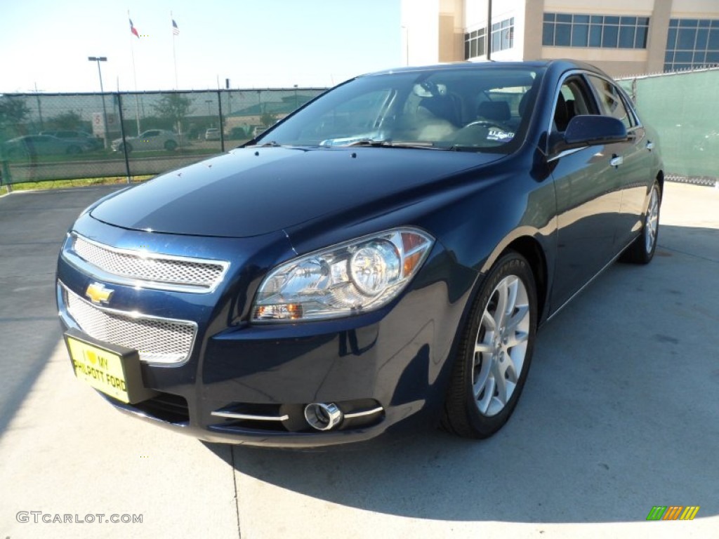 2010 Malibu LTZ Sedan - Imperial Blue Metallic / Ebony photo #7