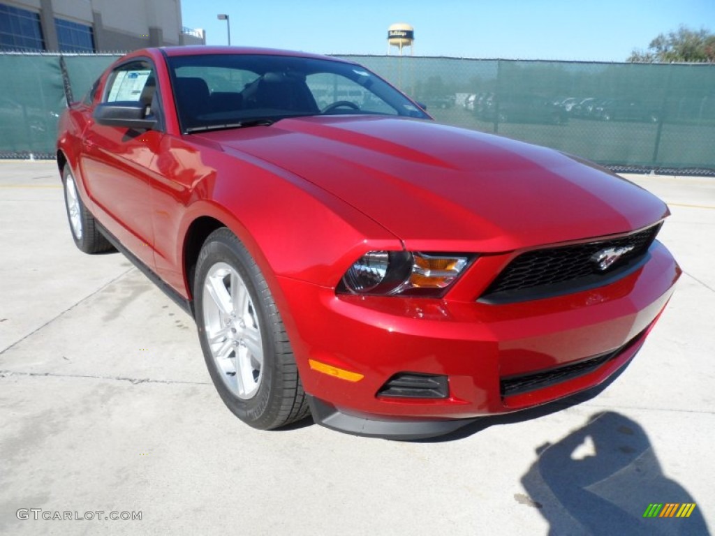 2012 Mustang V6 Premium Coupe - Red Candy Metallic / Charcoal Black photo #1