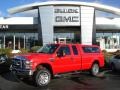 Red 2008 Ford F250 Super Duty Lariat SuperCab 4x4