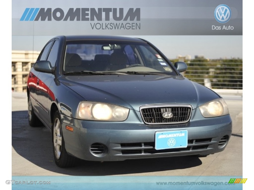 2003 Elantra GLS Sedan - Ocean Blue / Gray photo #1