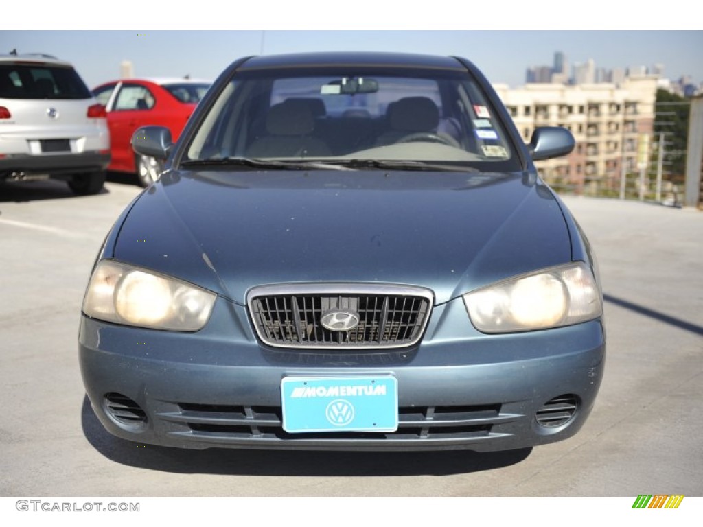 2003 Elantra GLS Sedan - Ocean Blue / Gray photo #2