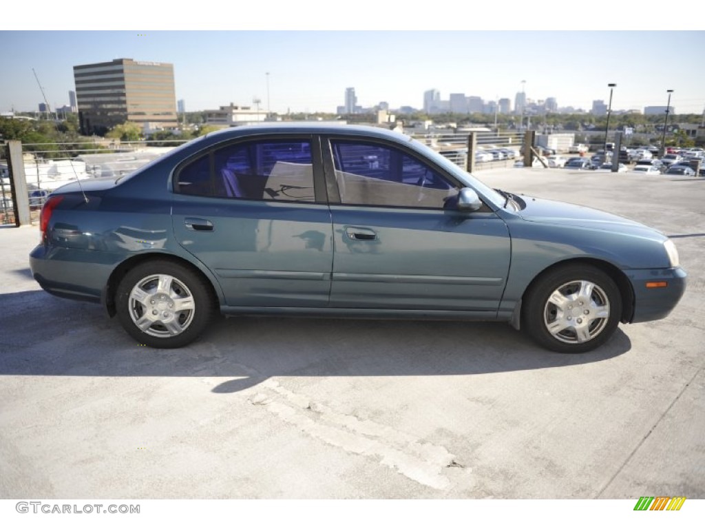 2003 Elantra GLS Sedan - Ocean Blue / Gray photo #6