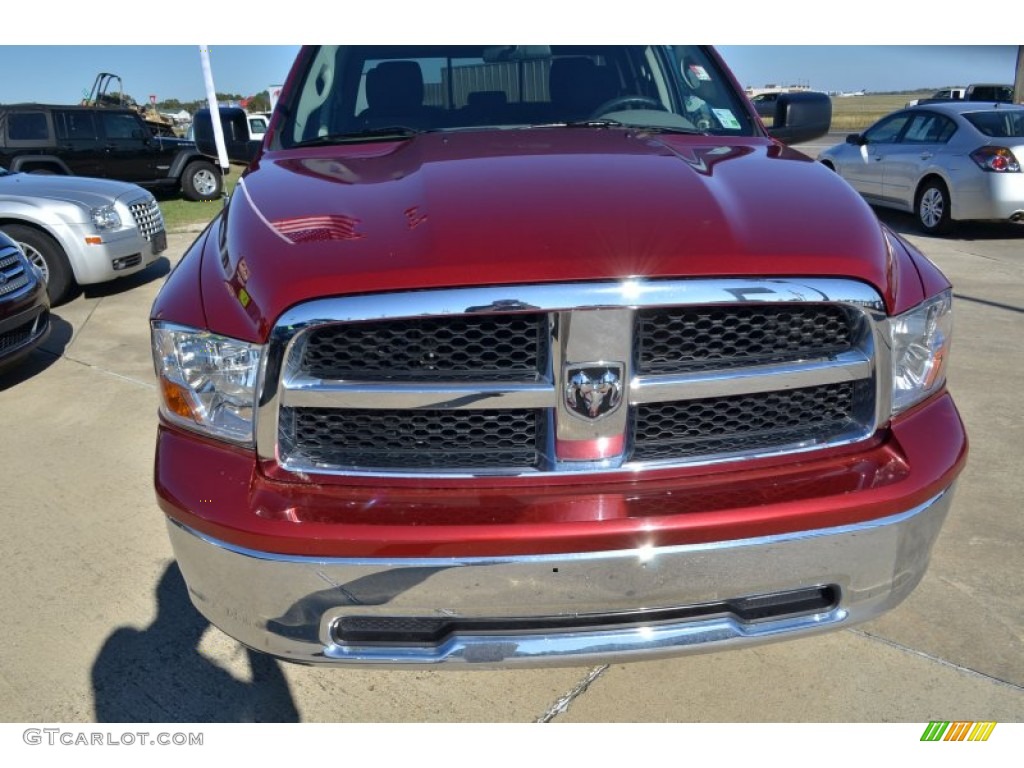 2011 Ram 1500 SLT Quad Cab - Deep Cherry Red Crystal Pearl / Dark Slate Gray/Medium Graystone photo #9