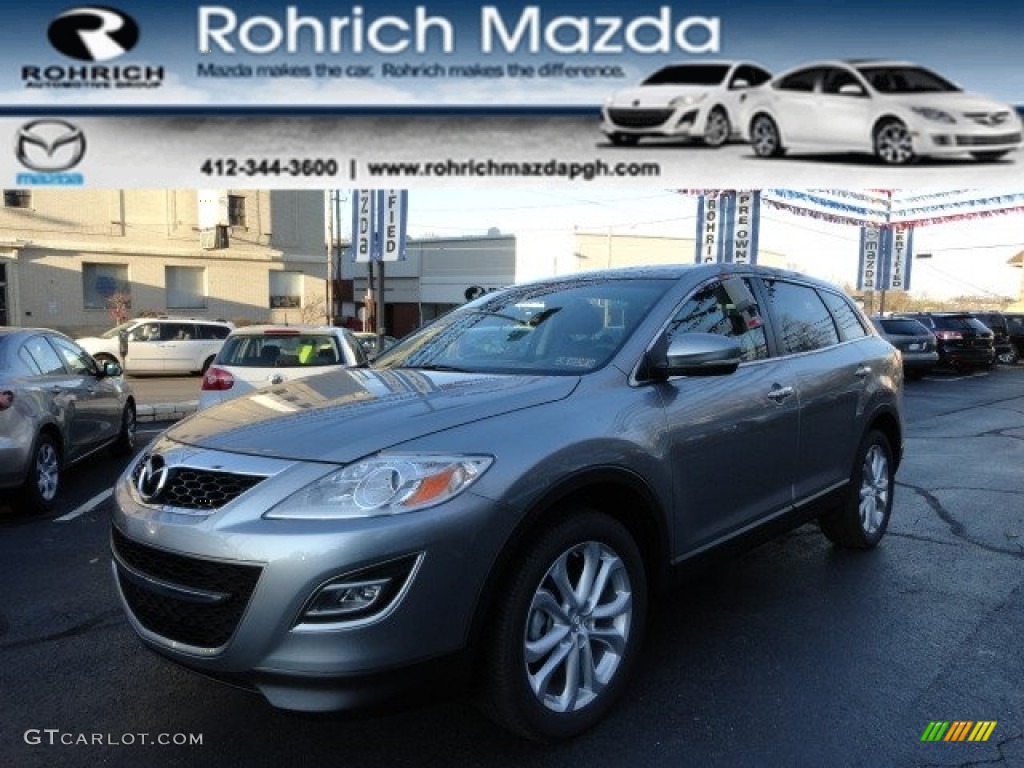 2012 CX-9 Grand Touring AWD - Liquid Silver Meatllic / Black photo #1