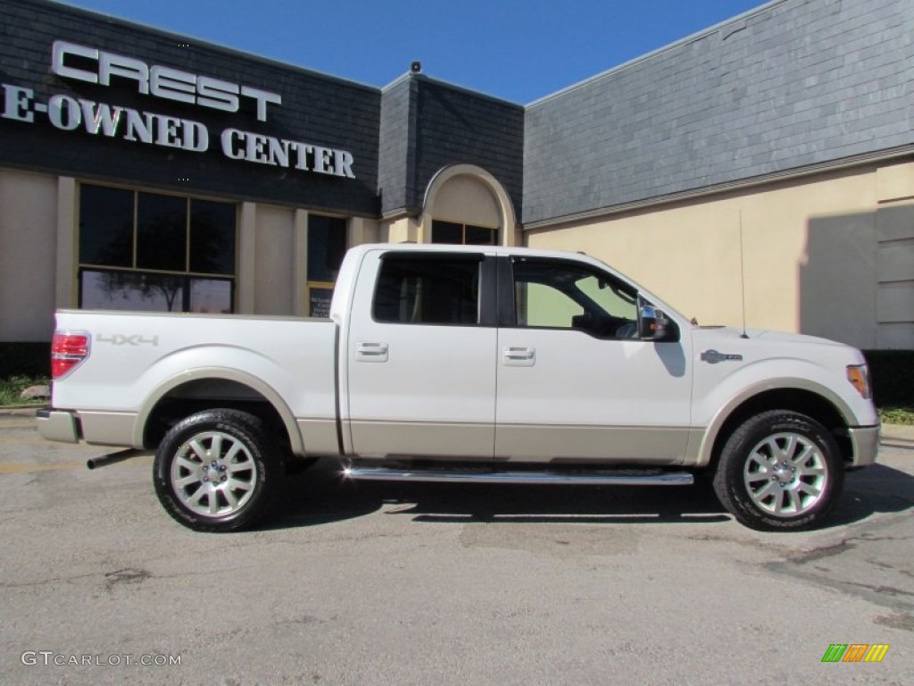 2010 F150 King Ranch SuperCrew 4x4 - Oxford White / Chapparal Leather photo #4