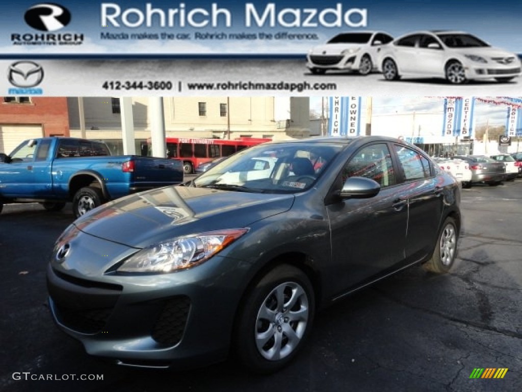 2012 MAZDA3 i Sport 4 Door - Dolphin Gray Mica / Black photo #1