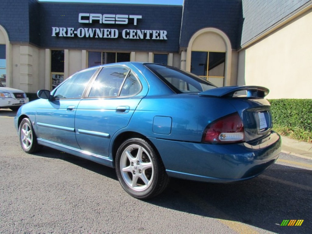 2002 Sentra SE-R - Vibrant Blue Metallic / Stone photo #2