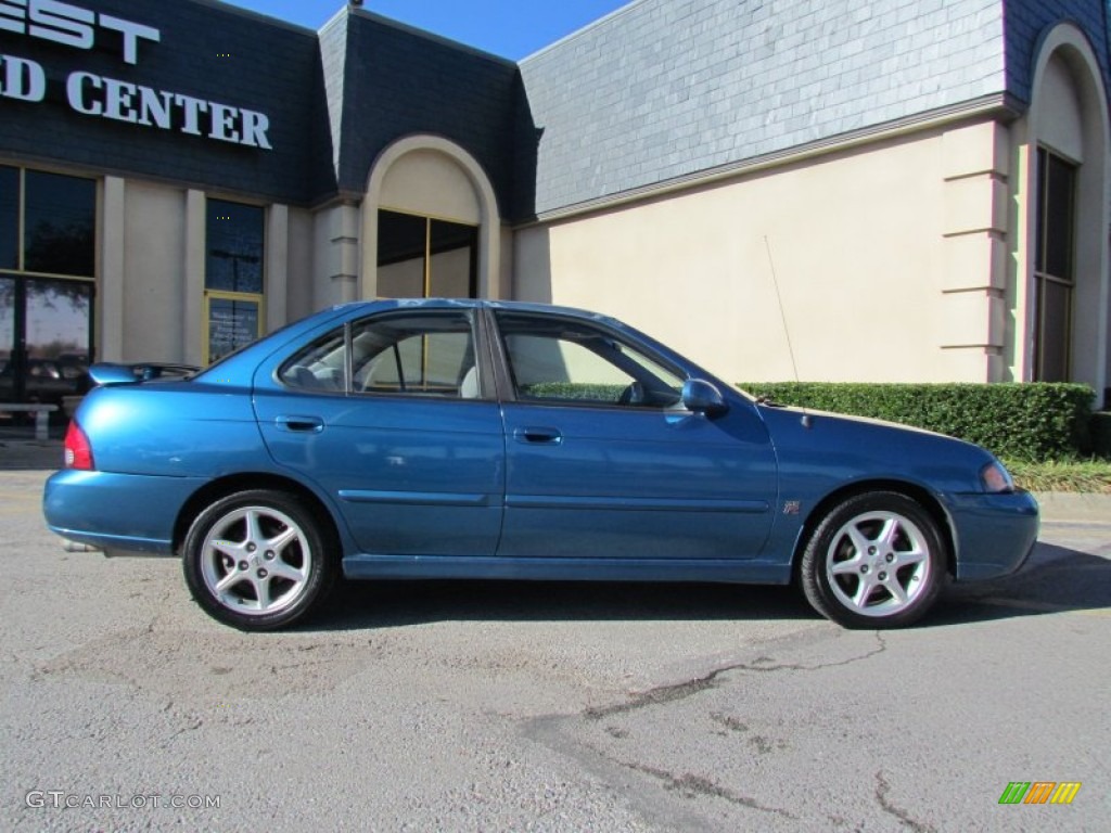 2002 Sentra SE-R - Vibrant Blue Metallic / Stone photo #4