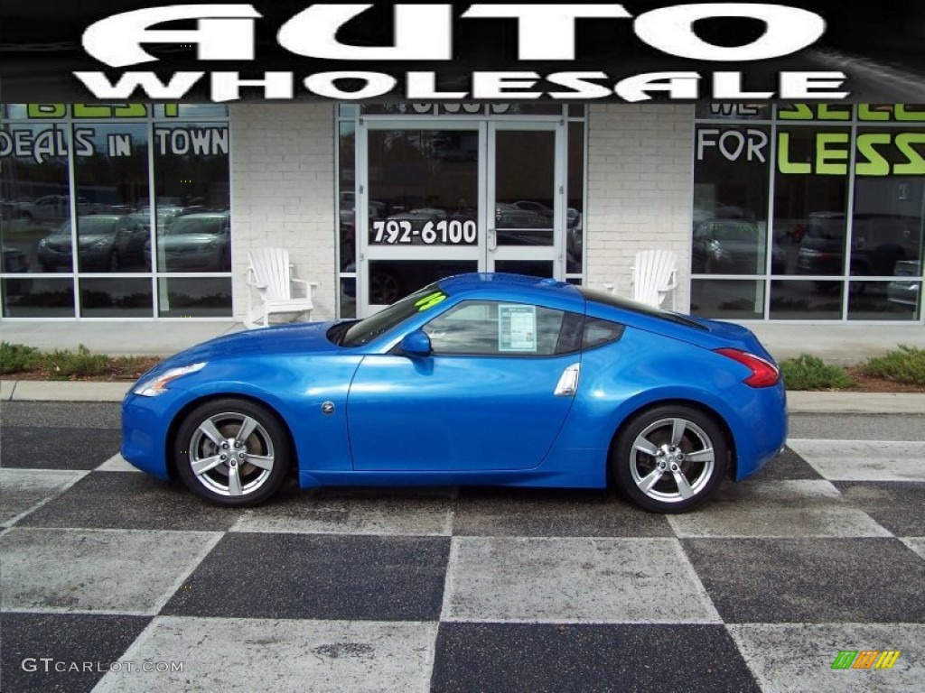 2009 370Z Touring Coupe - Monterey Blue / Gray Leather photo #1