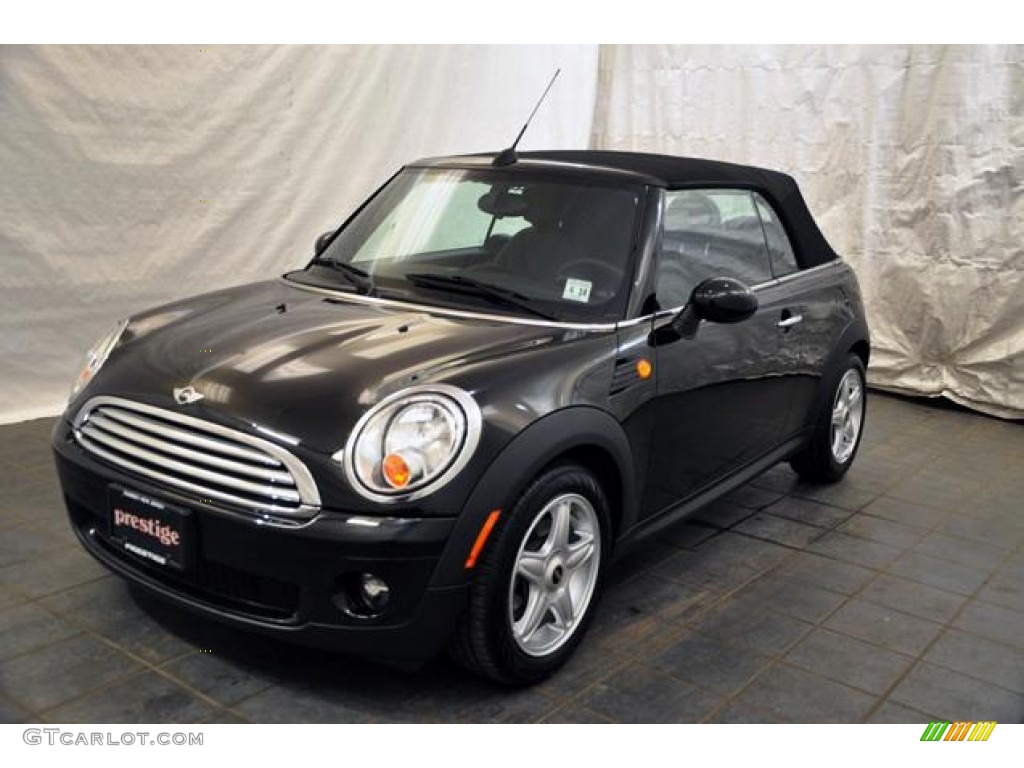 2010 Cooper Convertible - Midnight Black Metallic / Grey/Carbon Black photo #1