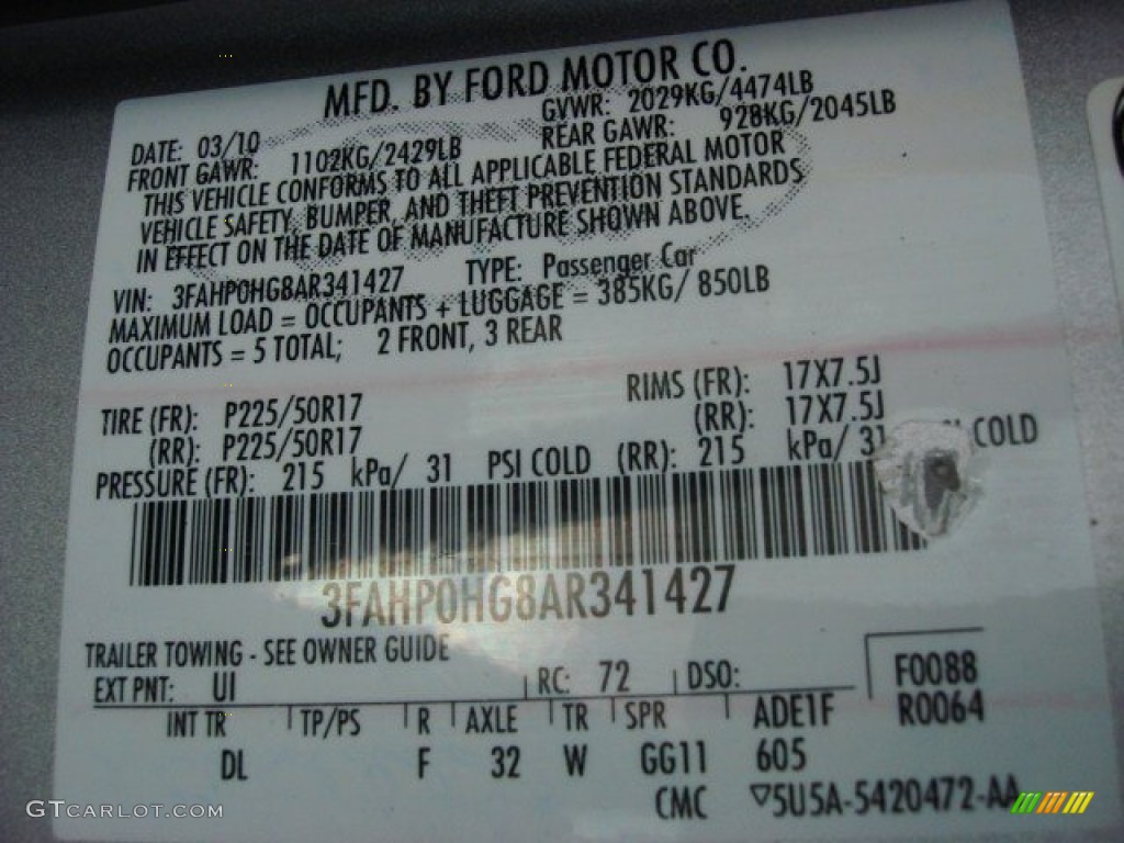 2010 Fusion SE V6 - Brilliant Silver Metallic / Medium Light Stone photo #31
