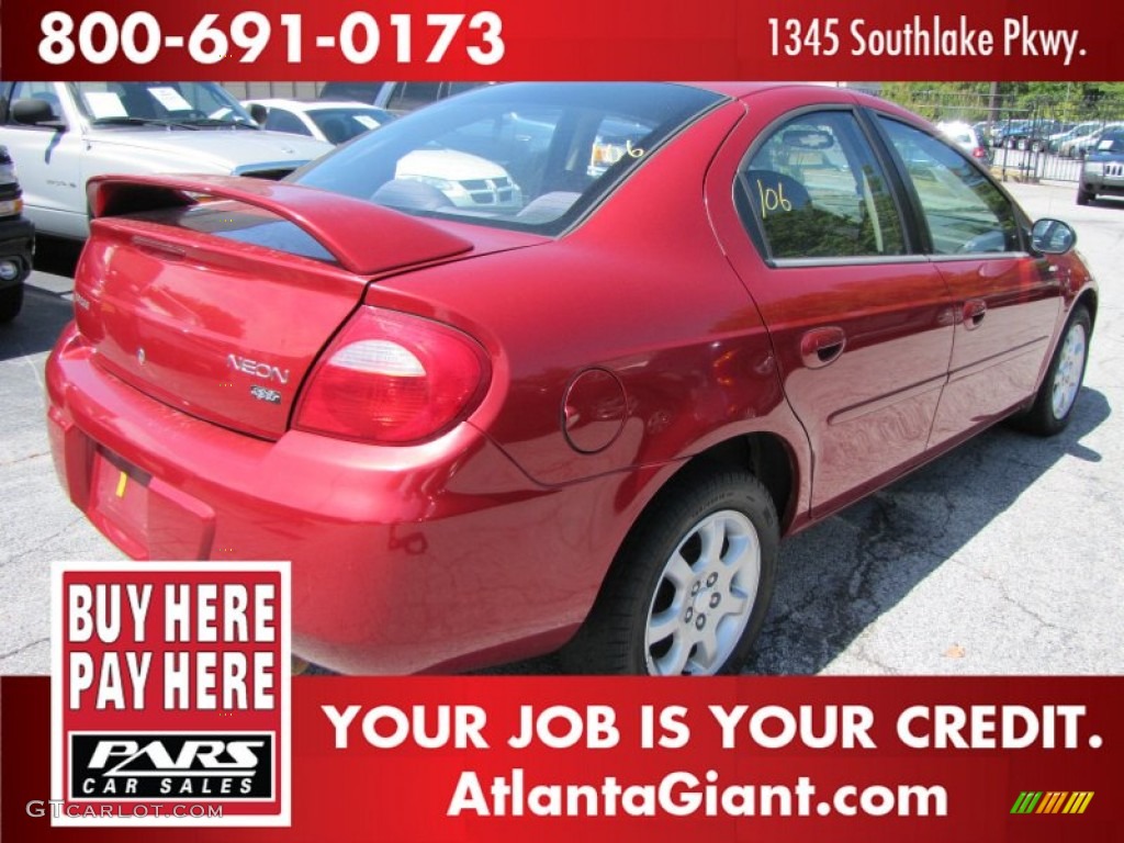 2003 Neon SXT - Blaze Red Crystal Pearl / Dark Slate Gray photo #3